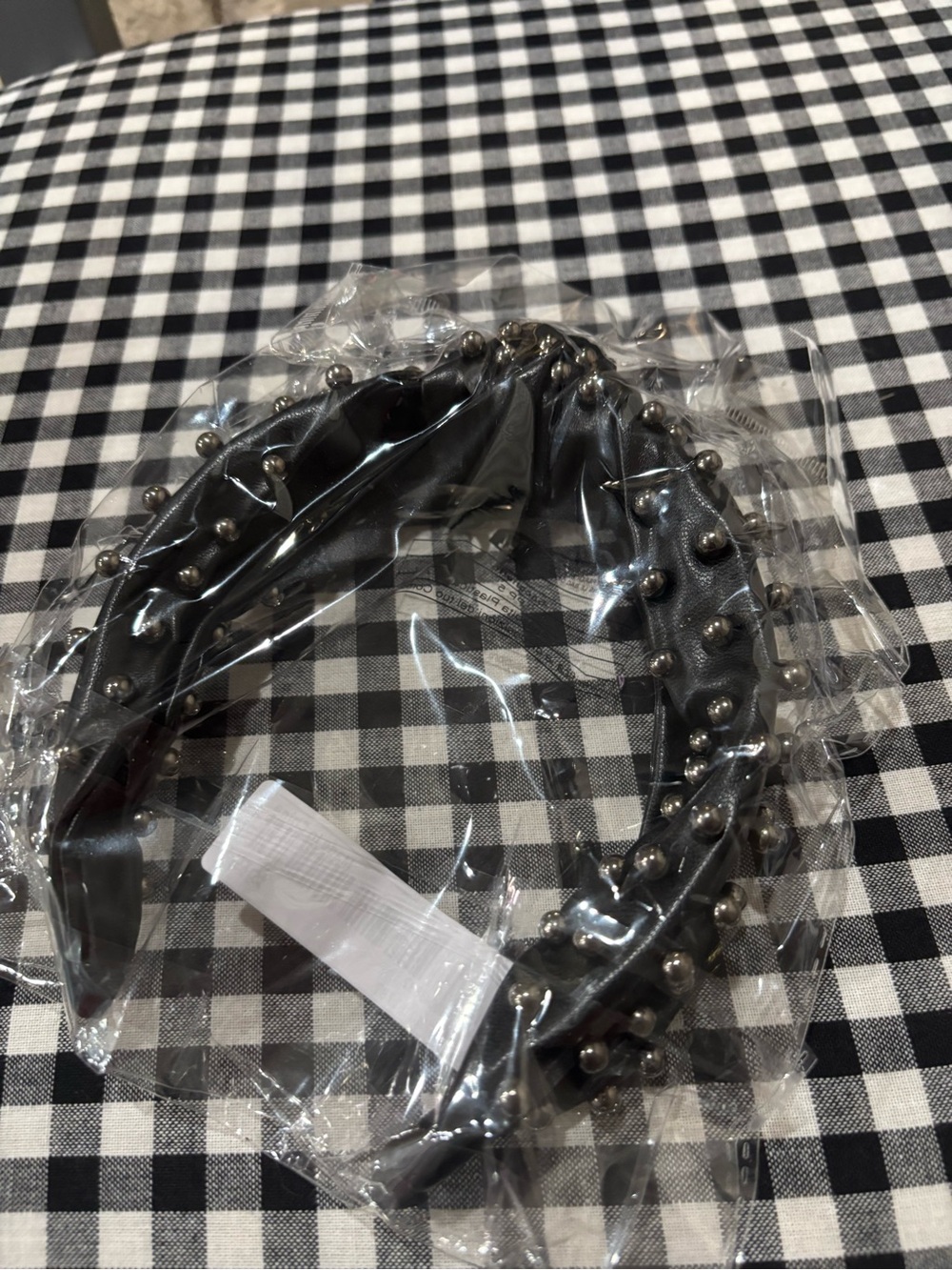 Studded Black Padded Headband - Women Accessories